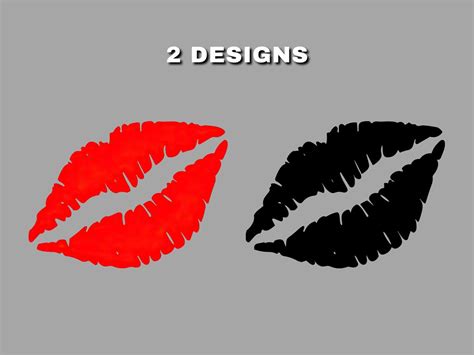 Red Lips Silhouette SVG Instant Download Svg, Png, Eps, Dxf Digital ...