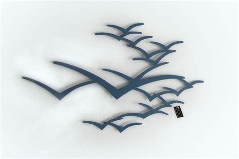 Gulls In Flight Blue Seagull Wall Art Coastal Decor Nautical