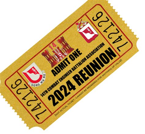 2024 14th Combat Engineer Battalion Association | Reunion Ticket - 14th Combat Engineer ...