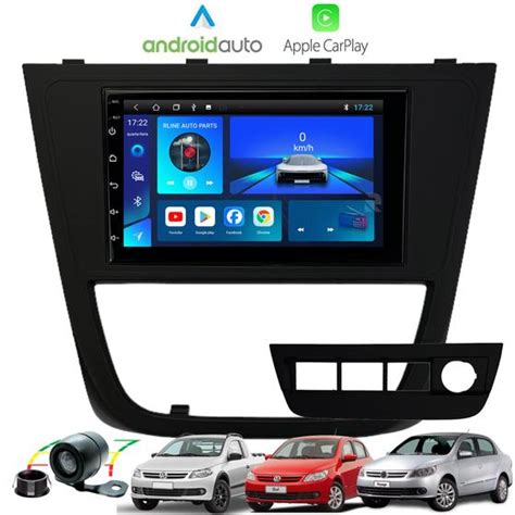 Kit Central Multimidia Din Android Vw Gol Saveiro Voyage G Botoes