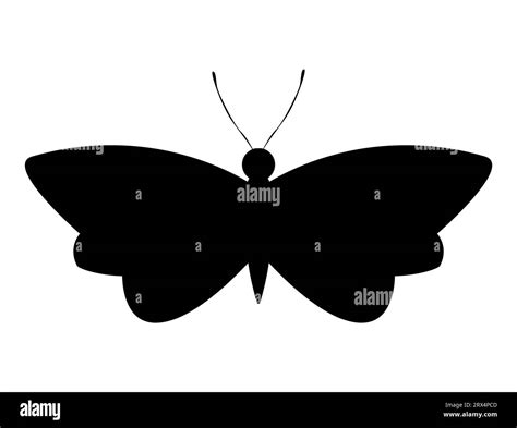 Butterfly Silhouette Vector Art White Background Stock Vector Image