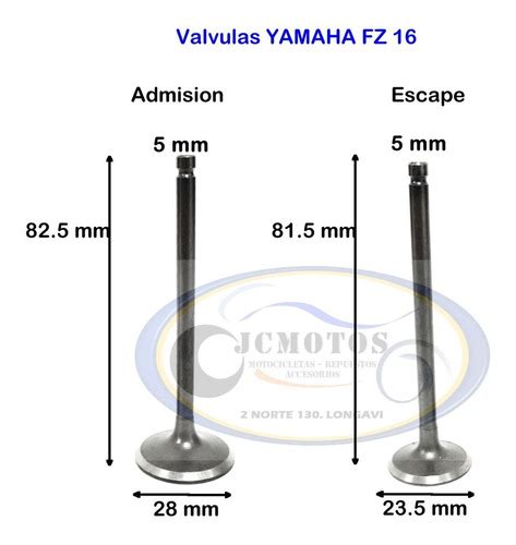 Valvulas Admision Y Escape Yamaha Fz 16 Sellos Japon Mercado Libre