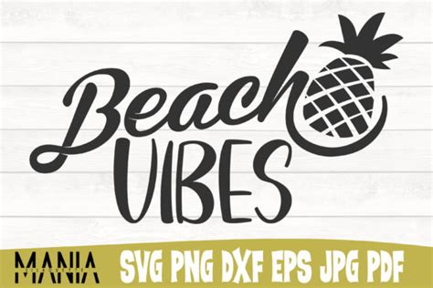 Beach Vibes Svg Cut File Design Graphic By Silhouettemania Creative