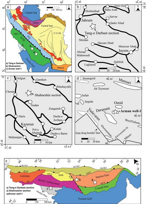 A Simplified Geological Map Of Iran After Schlagintweit