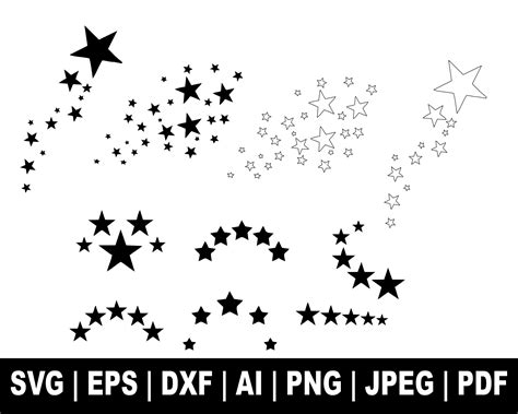 Star Svg Bundle Star Png Star Night Sky Svg Galaxy Star Etsy