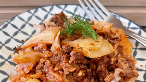 Lazy Cabbage Roll Casserole Ridiculously Easy Dinner A Cents For Cookery