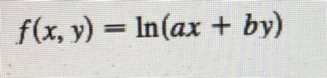 Solved F X Y Ln Ax By Z X Yyt E Rv Sin S T Chegg