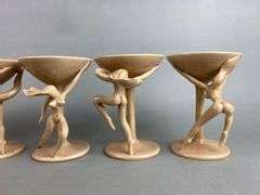 Set Of Dorothy Kindell Erotic Nude Dancer Ceramic Martini Set Matthew Bullock Auctioneers
