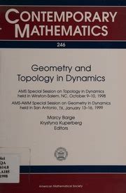 Geometry And Topology In Dynamics AMS Special Session On Topology In