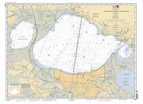 2012 Map Of Lake Pontchartrain And Maurepas New Orleans Etsy