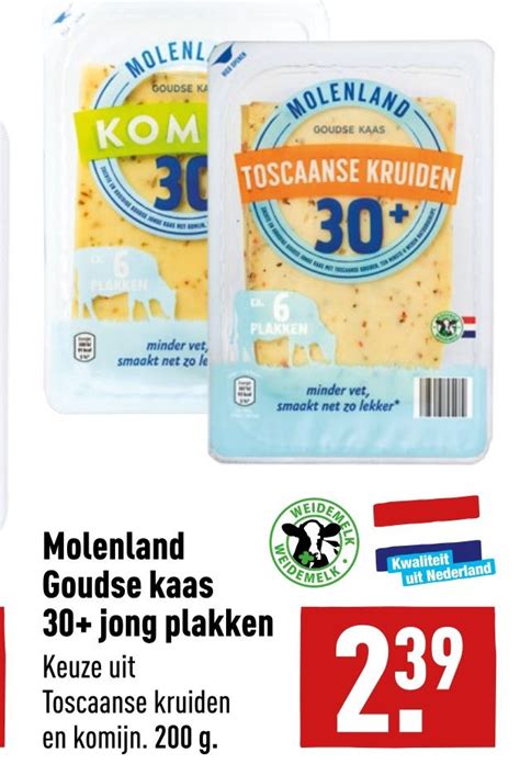 Molenland Goudse Kaas 30 Jong Plakken Aanbieding Bij ALDI