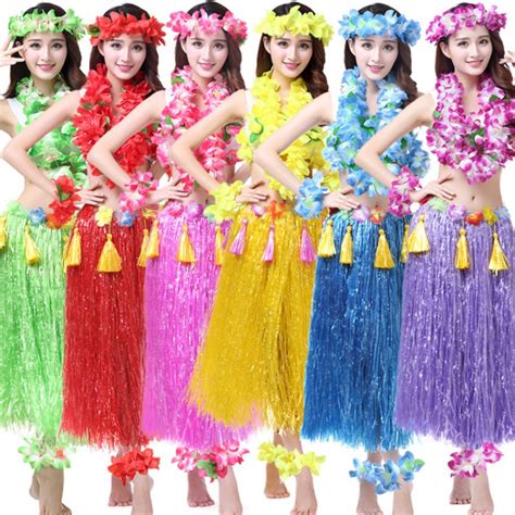 girls Woman Hawaiian Hula dance thickened grass Skirts Hula Grass ...