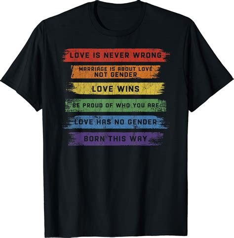 Amazon Gay Pride Rainbow Lgbt Proud Quote T Shirt Clothing