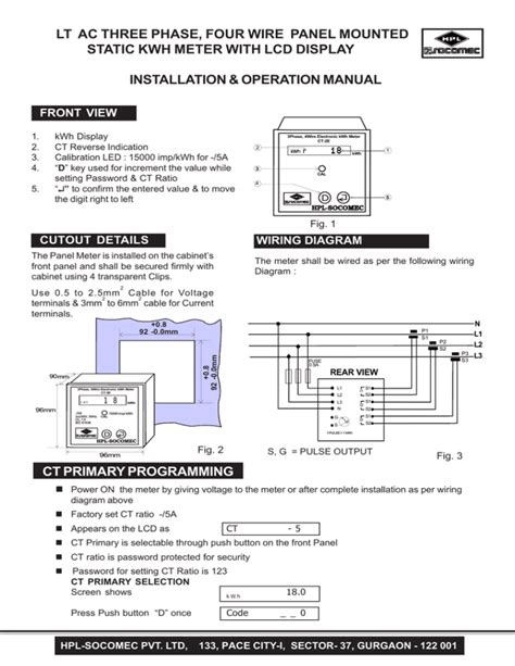 3 Phase 4 Wire Energy Meter Connection Diagram With Ct - richinspire