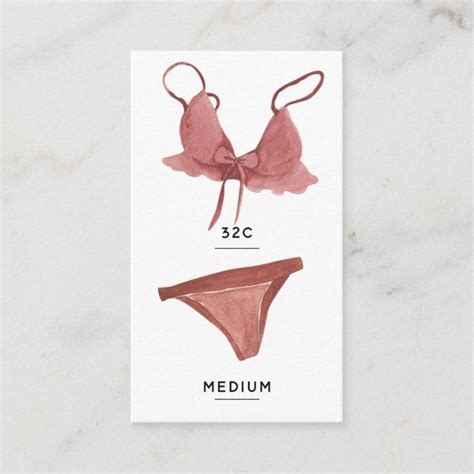 Invitations Lingerie Insert Card Bra Panty Size Card For Lingerie