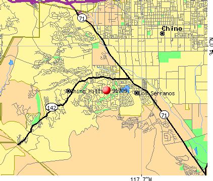 Chino Hills Zip Code Map – Map Vector