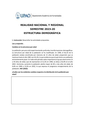 Semana 9 Carta Trabajo Sobre Realidad Nacional UNIVERSIDAD PRIVADA