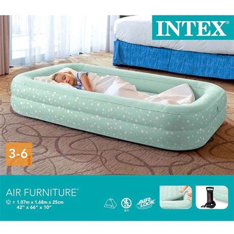 Cama Inflavel Infantil - Colchão Inflável Cama Infantil Veludado Noite Feliz - Intex ...