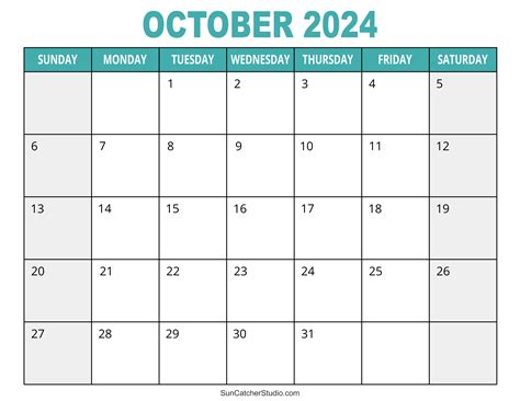 Printable Calendar October 2024 Free Pdf Liesa Pamella