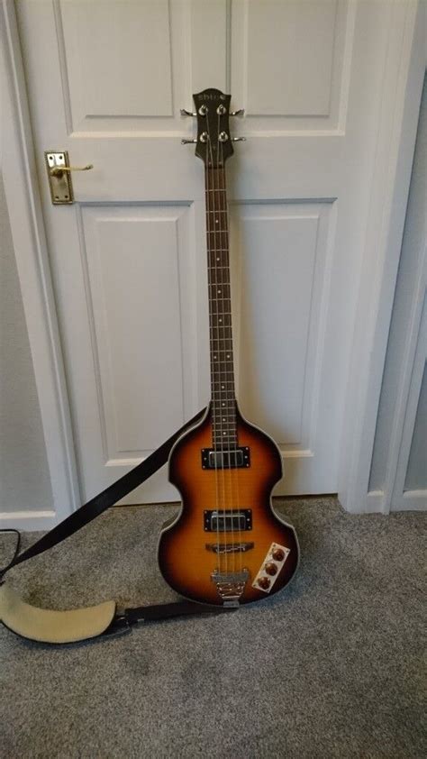 Shine Violin Bass Guitar With Gig Bag Beatles Tribute Paul Mccartney