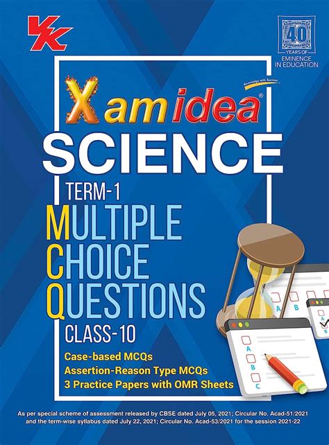 Xam Idea Science MCQs CBSE Class 10 Book Term I For 2022 Exam