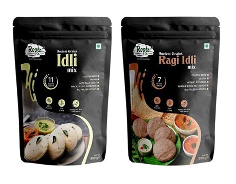 Rootz Co Multigrain Millet And Ragi Idli Mix Combo 300 G Each Pack Of