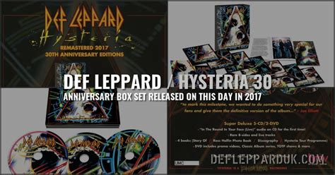 5 Years Ago Def Leppard S Hysteria 30th Anniversary Edition Released