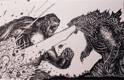 Draw Godzilla Vs King Kong