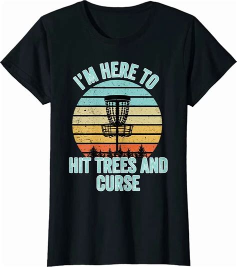 Hot Trending Kiraa Tee With Disc Golf Hit Trees And Curse Retro Disc Golf T Shirt Walmart