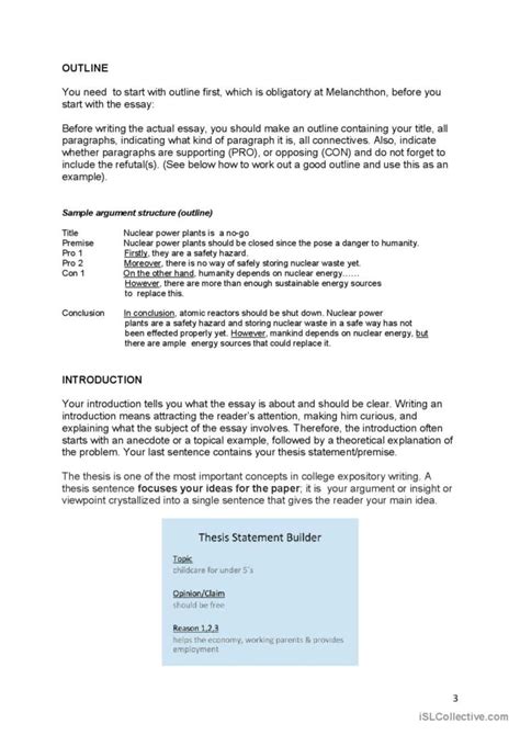 Argumentative Essay Writing Practice English Esl Worksheets Pdf Doc