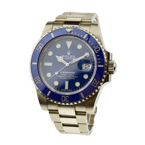 Rolex Submariner Oyster Perpetual 18ct White Gold Smurf 116619LB