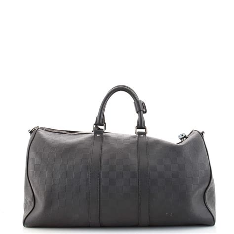 Louis Vuitton Keepall Bandouliere Bag Damier Infini Leather 45 For Sale At 1stdibs