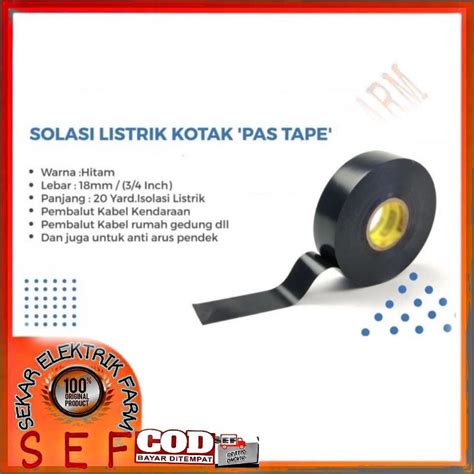 Jual Isolasi Listrik Hitam Tahan Panas Hoki Tape Elektrik Double Tape