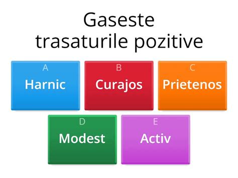 Comportamente Pozitive Negative Quiz