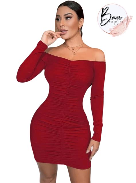 Off Shoulder Bodycon Dress Bare Necessities Slu