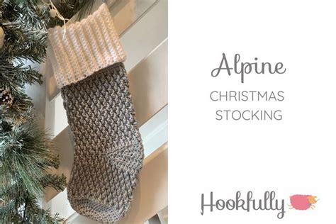 The Free Alpine Christmas Stocking Crochet Pattern Has The Most Amazing