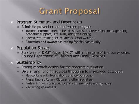 Ppt A Holistic Program To Abolish Domestic Minor Sex Trafficking A Grant Proposal Powerpoint