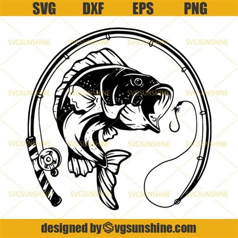 Fishing Svg Bass Fishing Svg Fishing Pole Svg Reel Cool Papa Svg