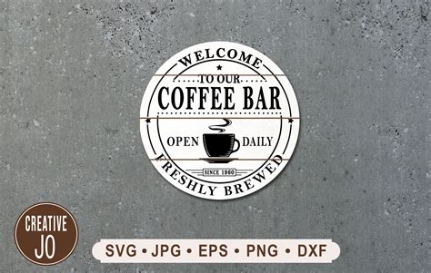 Coffee Bar Sign Svg Vintage Coffee Sign Svg Coffee Bar Etsy