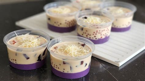 Membuat Minuman Kekinian Taro Sago Jelly Drink Dessert Cups Food