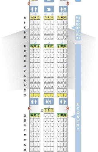 Airbus A350 Jet Seat Map