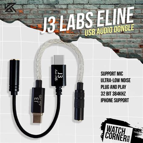 Jual J3 Labs Eline Usb Audio Dongle Cx31993 32 Bit 384 Khz Ultra Low Noise Shopee Indonesia