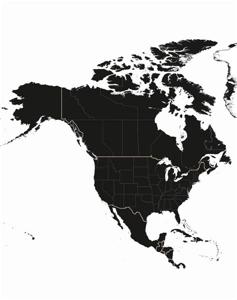 North America Map Silhouette - Australia Map