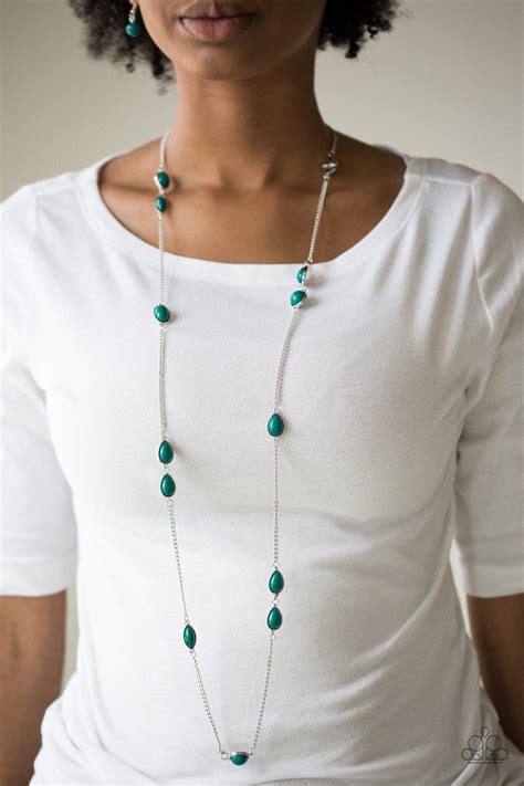 Paparazzi Pacific Piers Green And Silver Necklace Carasshop