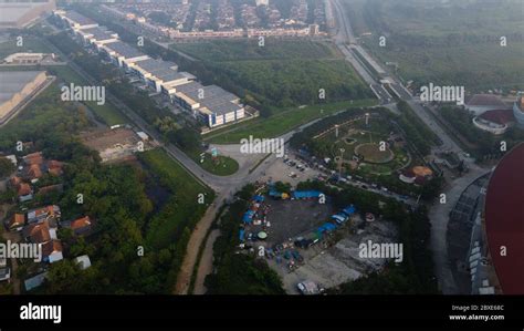 Bekasi Indonesia June Aerial View The Largest Stadium Of