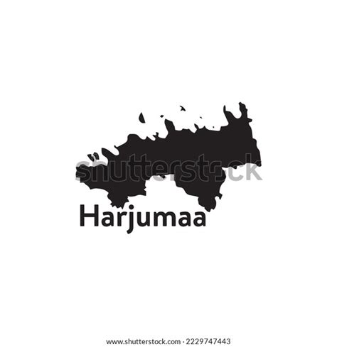 Harjumaa Map Black Lettering Design On Stock Vector (Royalty Free ...