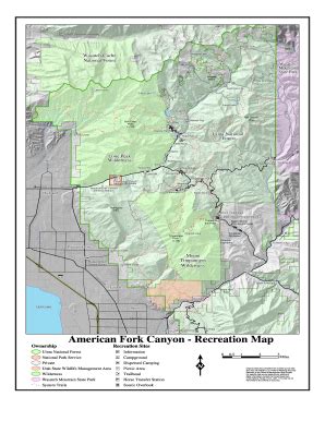 fillable  american fork canyon recreation map fax email print