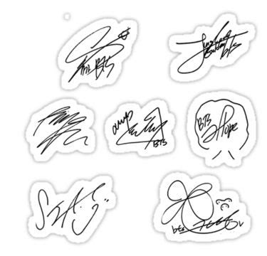 10 Ideas De Firmas De Bts Bts Autografos Firma