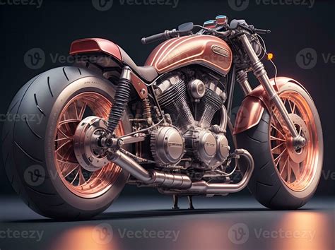 Conceptual design of A custom motorcycle isolated on various background ...