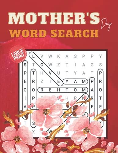 Mothers Day Word Search Large Print 76 Word Search Puzzle Book Large